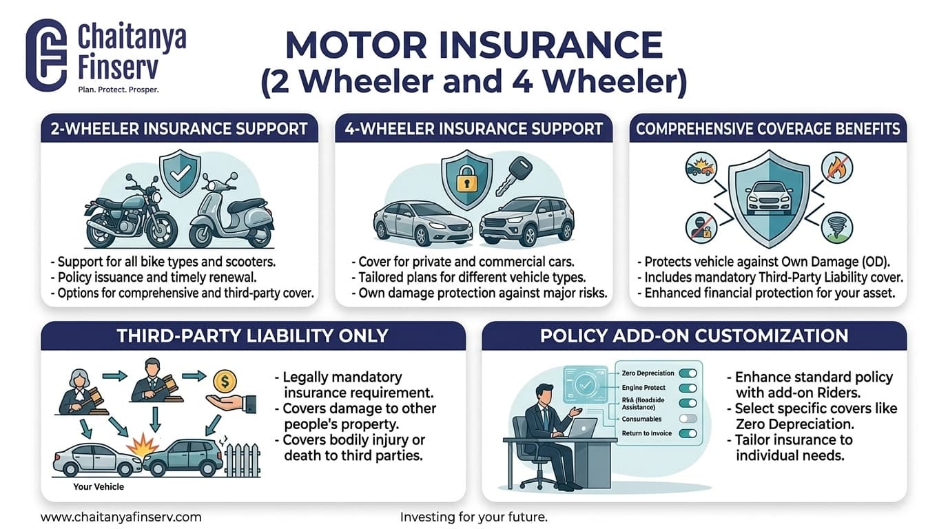 Motor Insurance (2 Wheeler and 4 Wheeler)